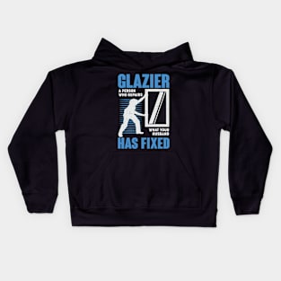 Glazier Profession Window Glass Installer Gift Kids Hoodie